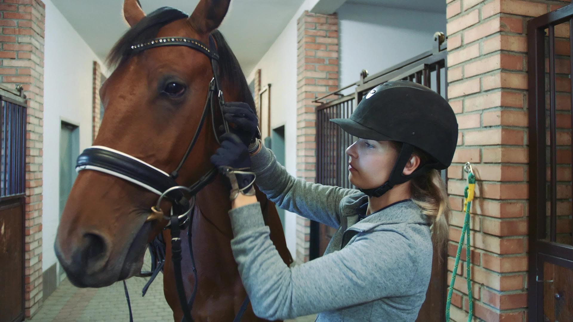 年轻女性骑马视频的预览图