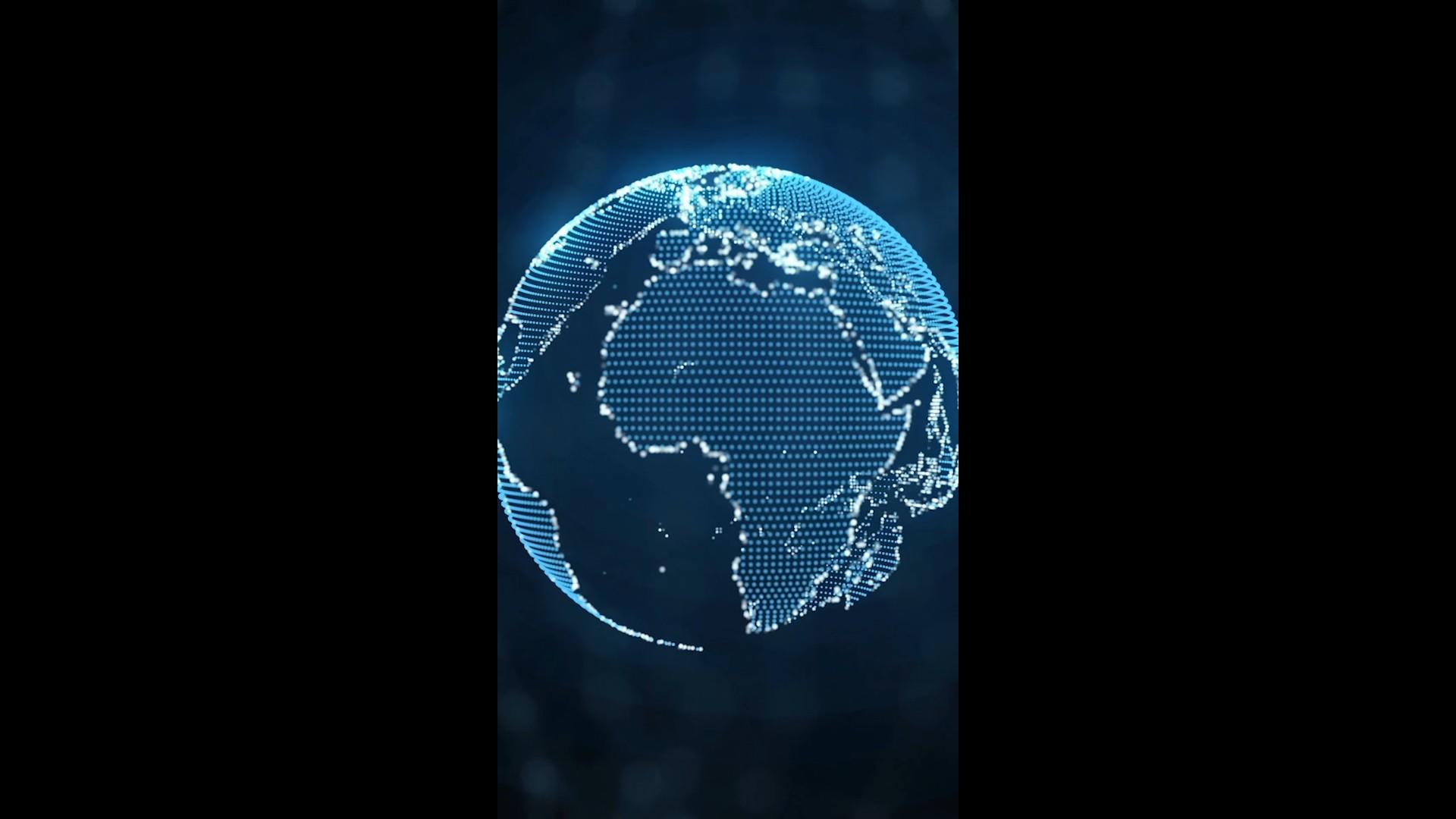 粒子科技地球数码背景视频的预览图