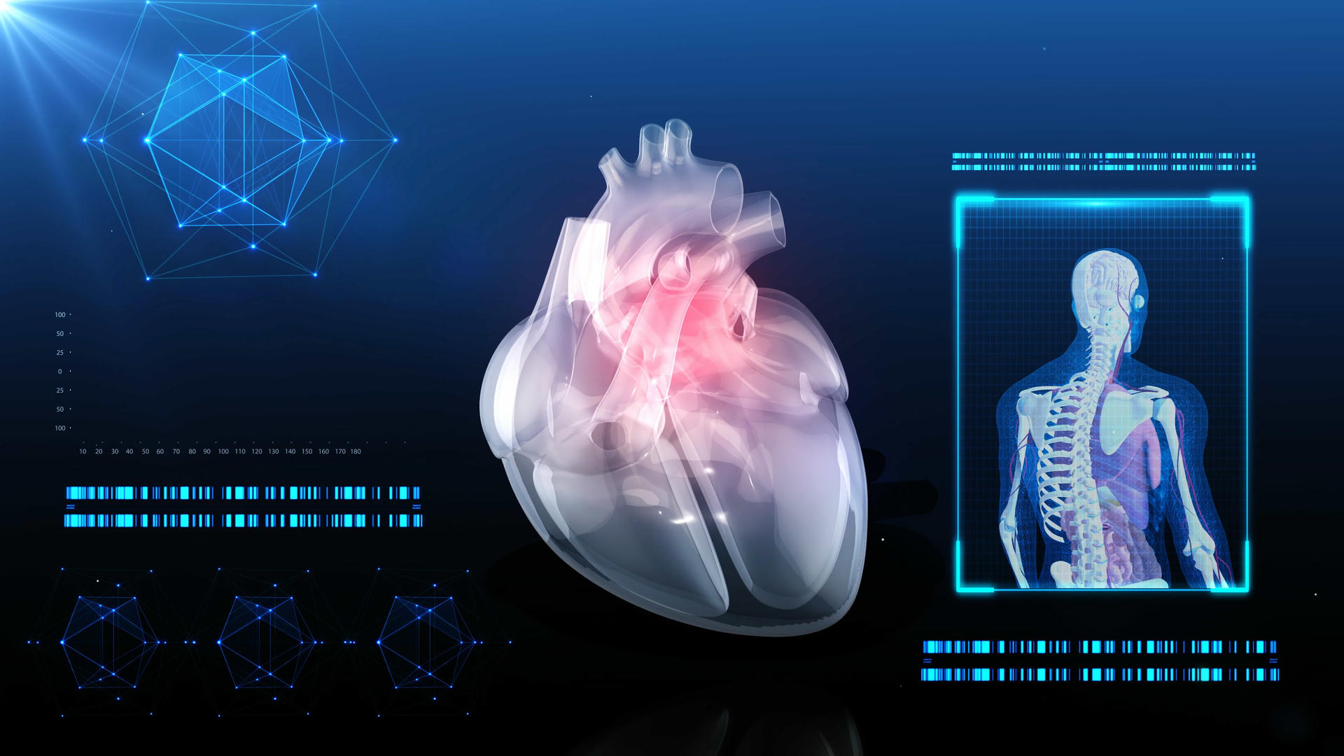 4K三维心脏医学科技背景视频的预览图
