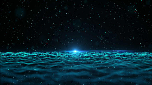 蓝色粒子光效视频的预览图