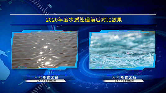 水源污染设备整改处理对比AE模版视频的预览图