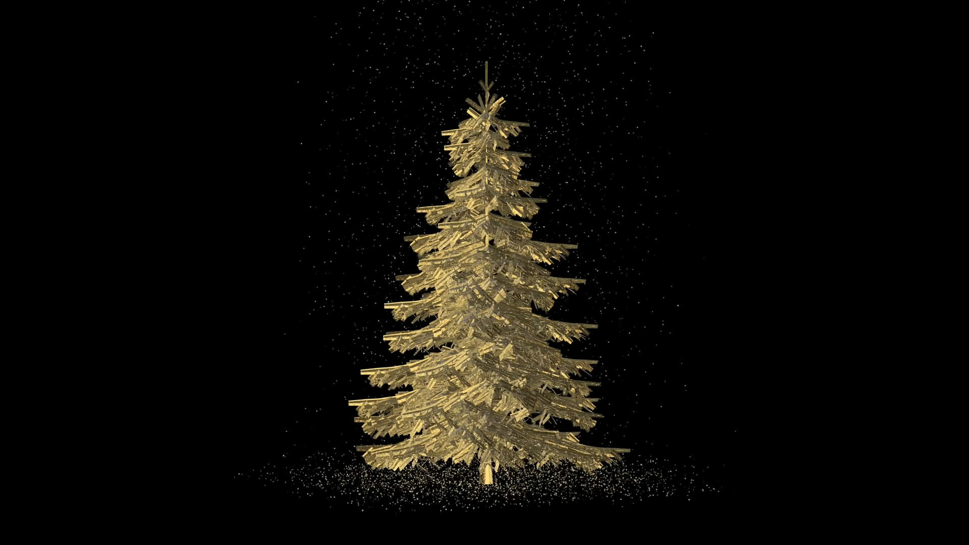 金色圣诞树元素视频的预览图