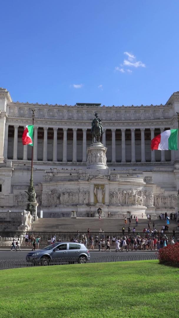 延迟视频在意大利首都罗马威尼斯广场视频的预览图