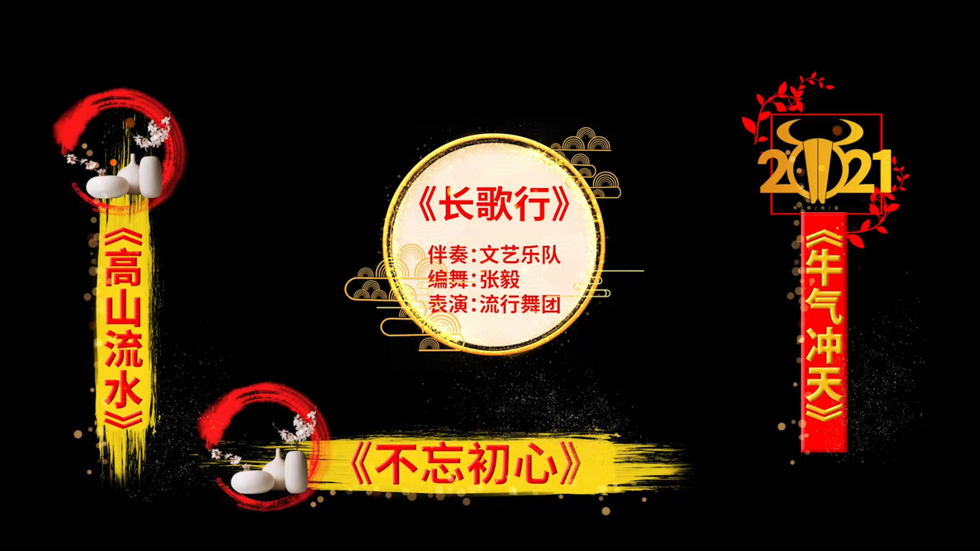 牛年春节晚会字幕条pr模板视频的预览图