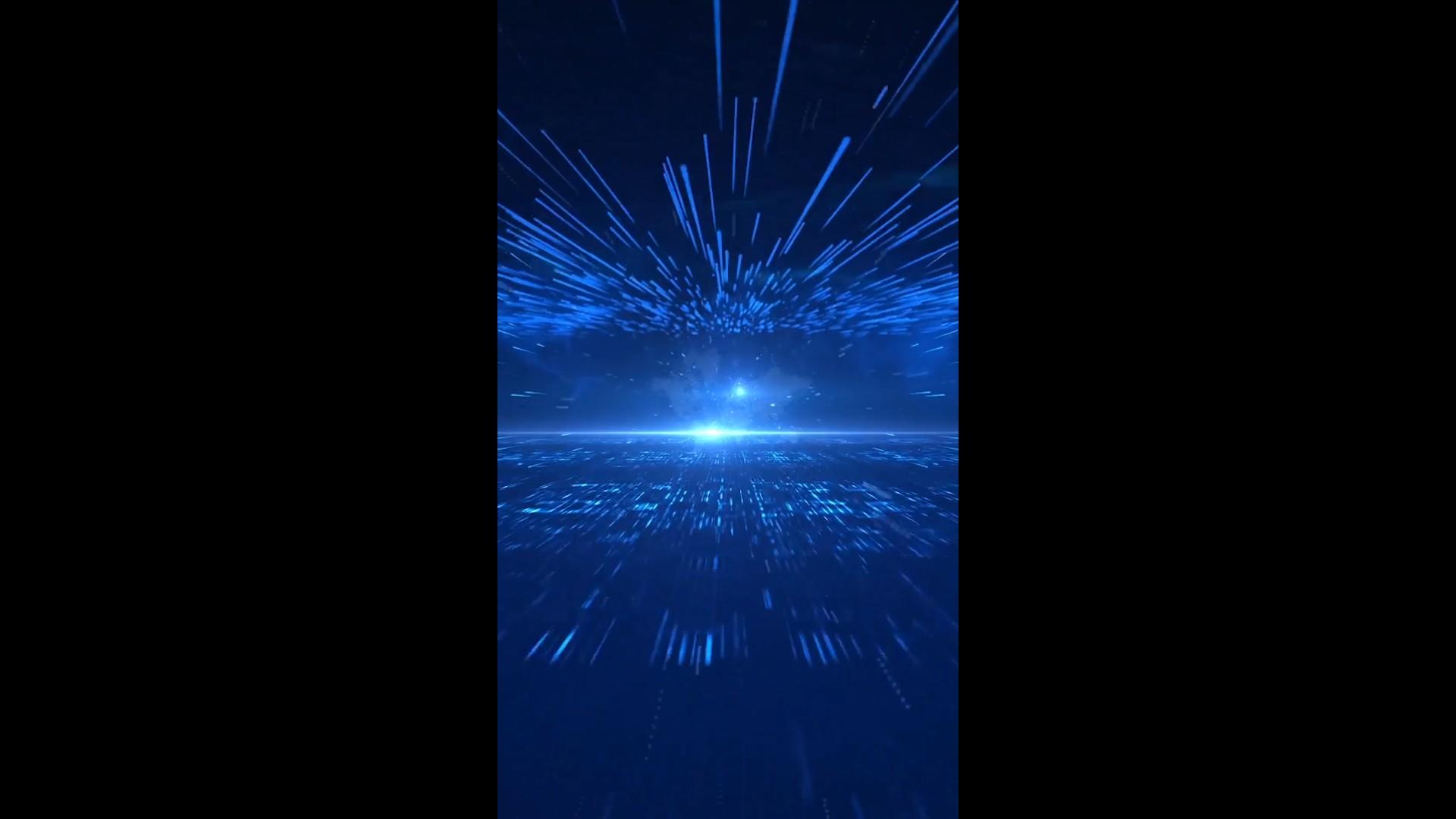 蓝色粒子光线企业宣传科技感背景视频的预览图