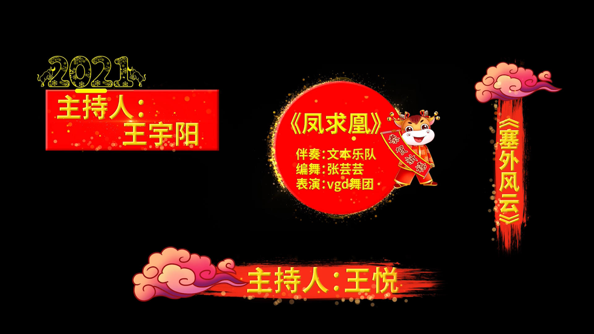牛年喜庆春节字幕条pr模板视频的预览图