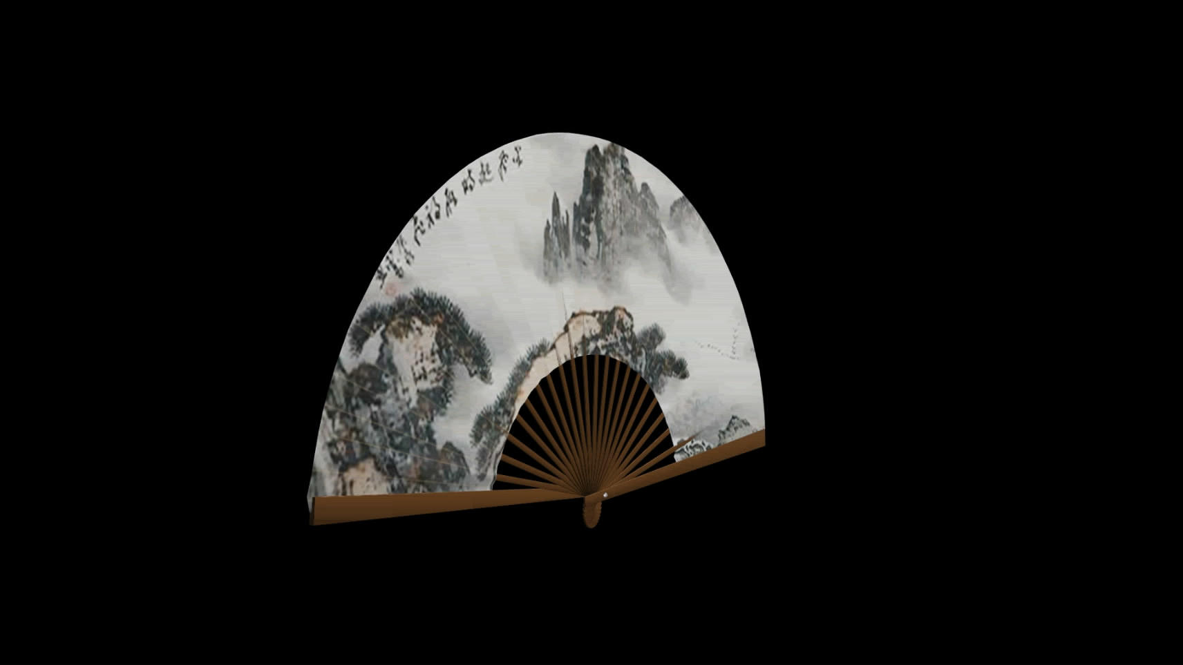 中国风扇子三维模型视频的预览图