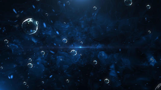 水泡粒子穿梭透明通道视频的预览图