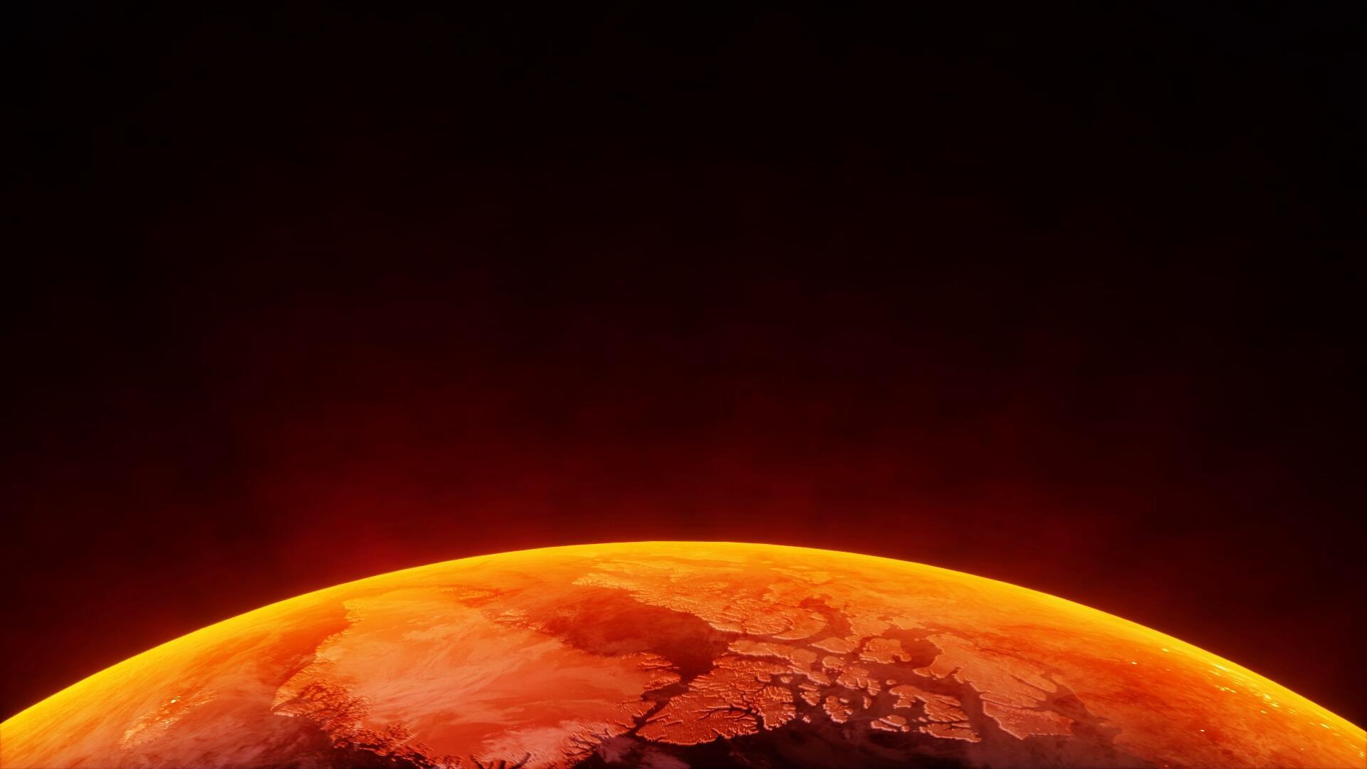 灾变红色地球合成背景视频的预览图