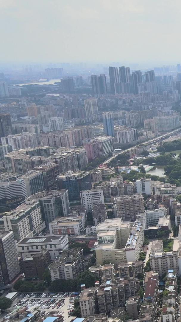 广州越秀区高清航拍城市建筑城市流花湖公园视频的预览图