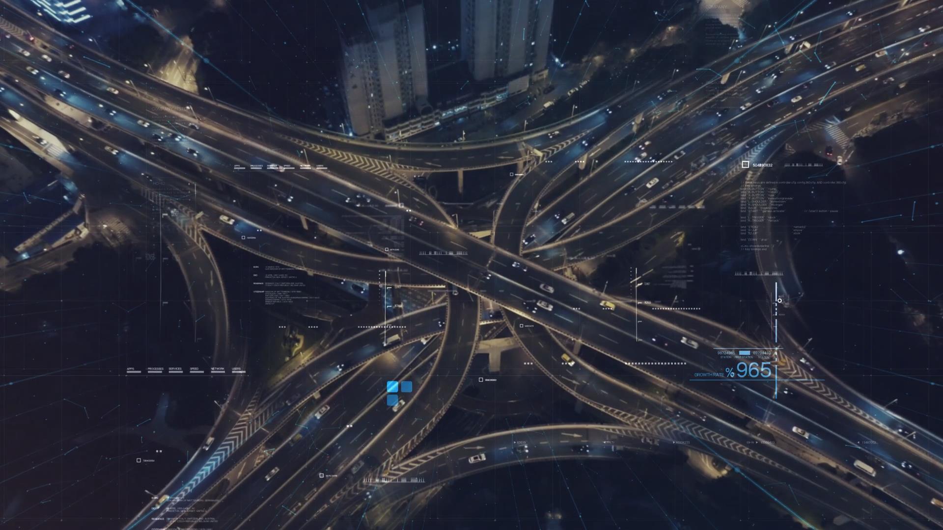 大气互联网连线科技城市视频的预览图