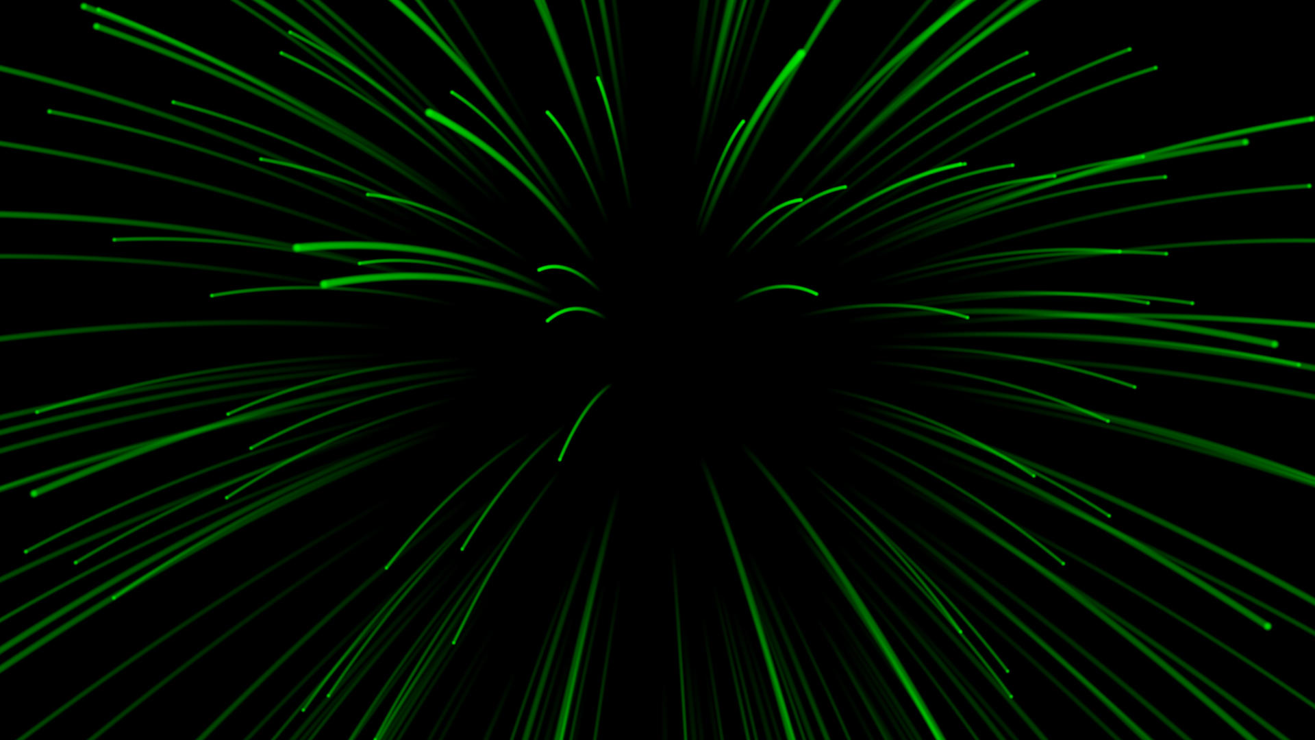 绿色粒子线条四散炸开视频的预览图