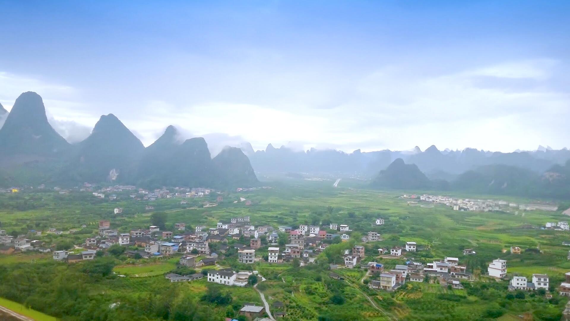 桂林农村山区航拍视频的预览图