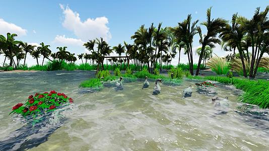高清唯美大海椰子树视频的预览图