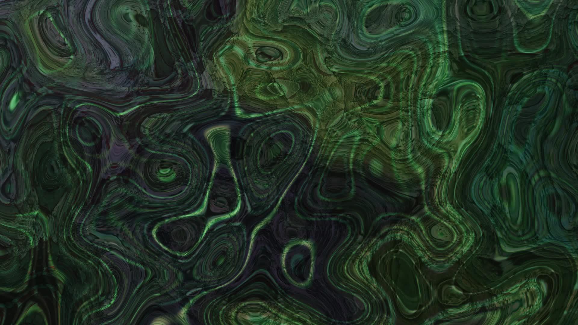 抽象的绿色背景移动与气泡纹理视频的预览图