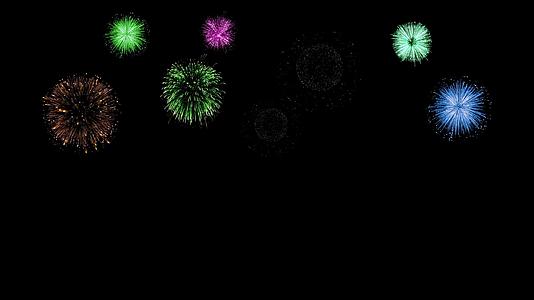 4K一组炫彩粒子烟花爆散动画视频的预览图