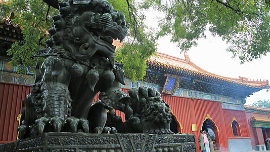 北京雍和宫烧香祈福视频的预览图