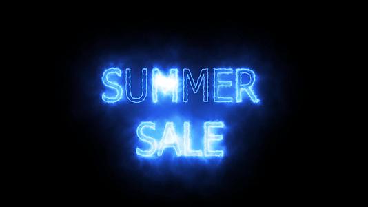 夏季销售特沙拉德太阳波标志发光端视频的预览图