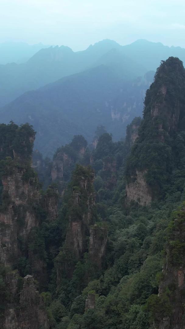 张家界杨家溪航拍湖南5A级旅游景区自然风光素材视频的预览图