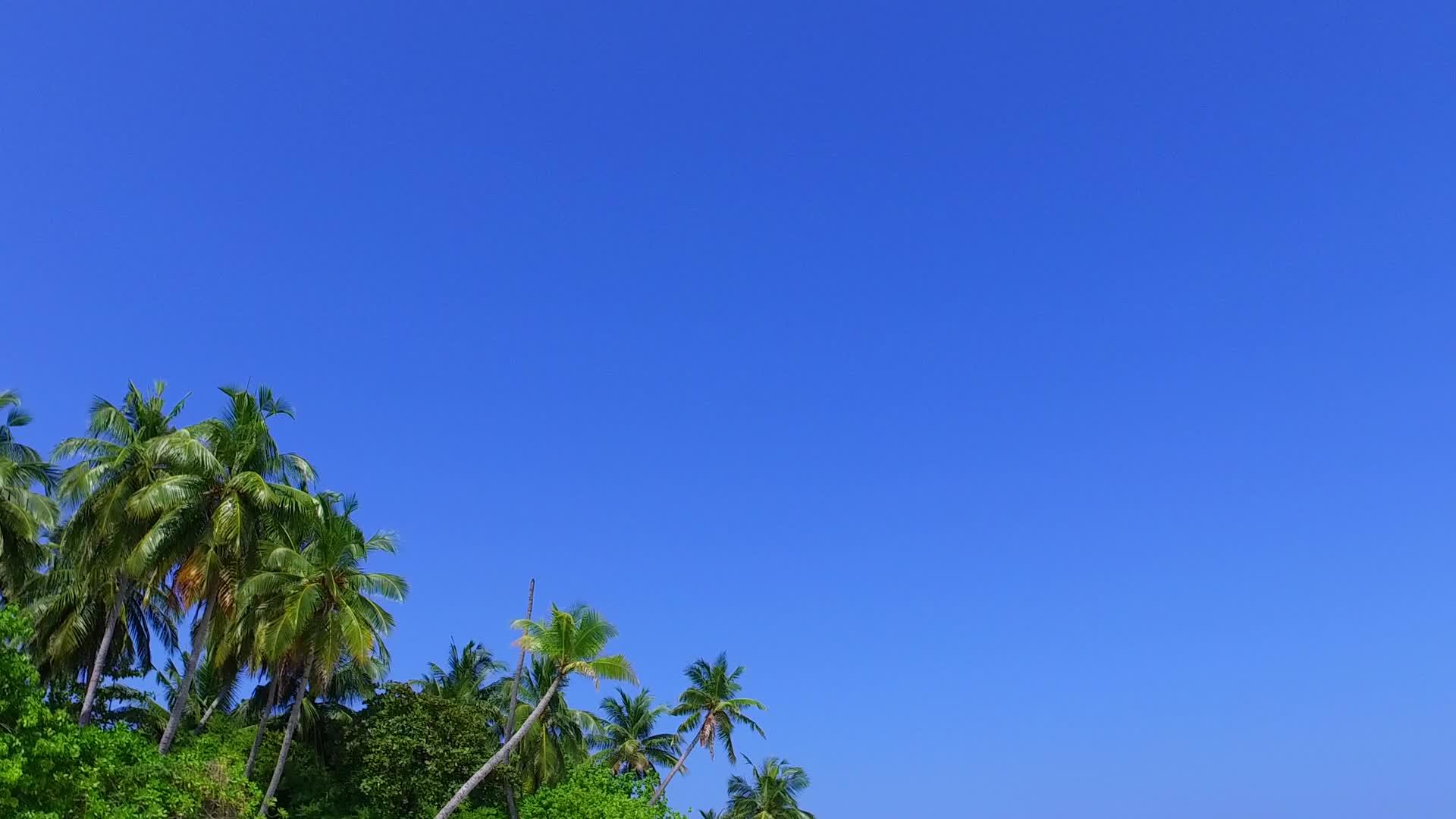 阳光明媚的海岸海滩之旅在蓝色的环礁湖附近视频的预览图