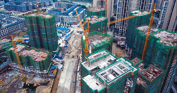 4k航拍桂林临桂新区楼盘建筑工地视频的预览图