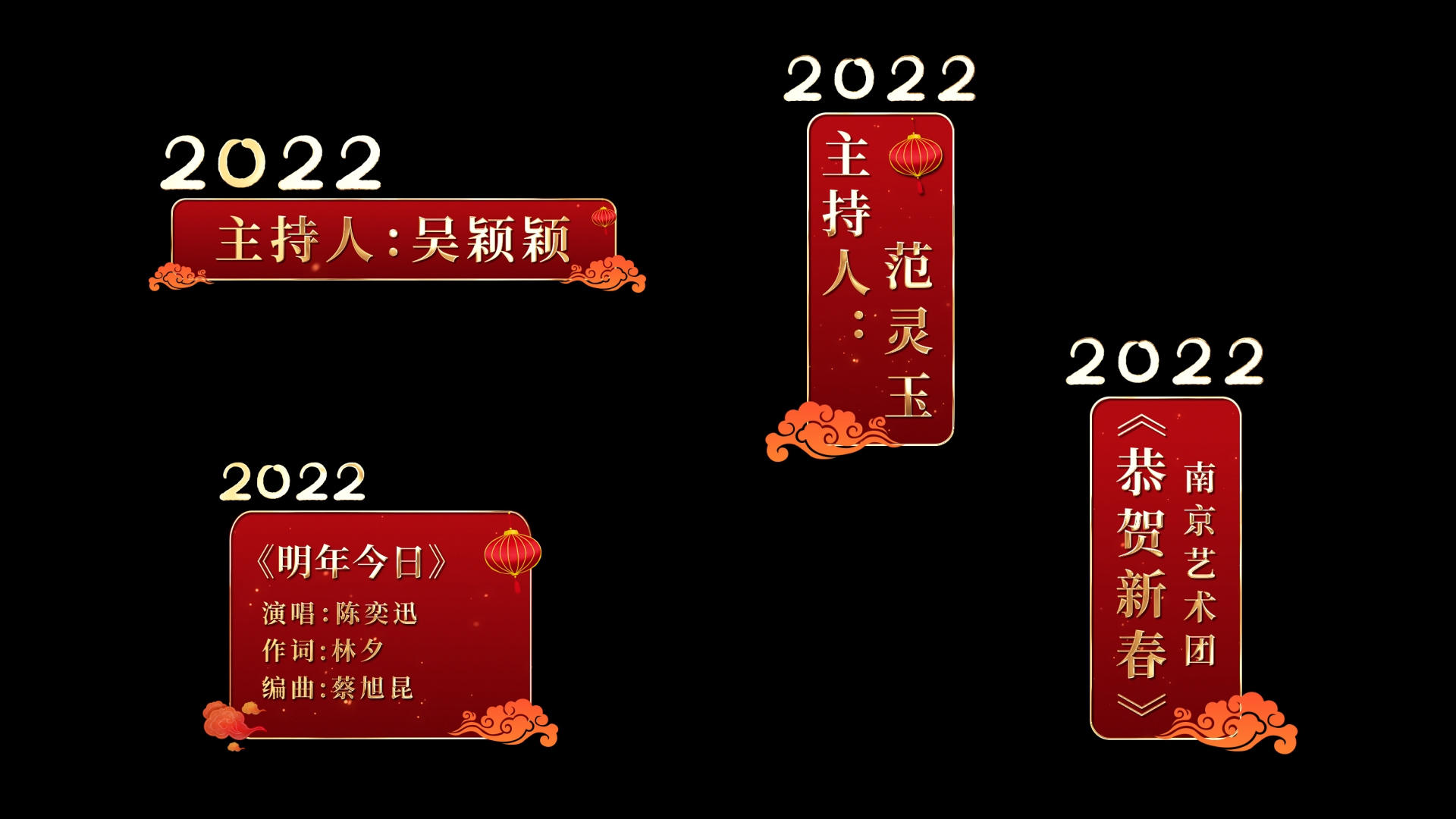 2022虎年字幕条AE模板视频的预览图