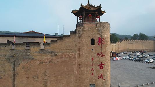 航拍4A景点晋城郭峪古城古城墙视频视频的预览图