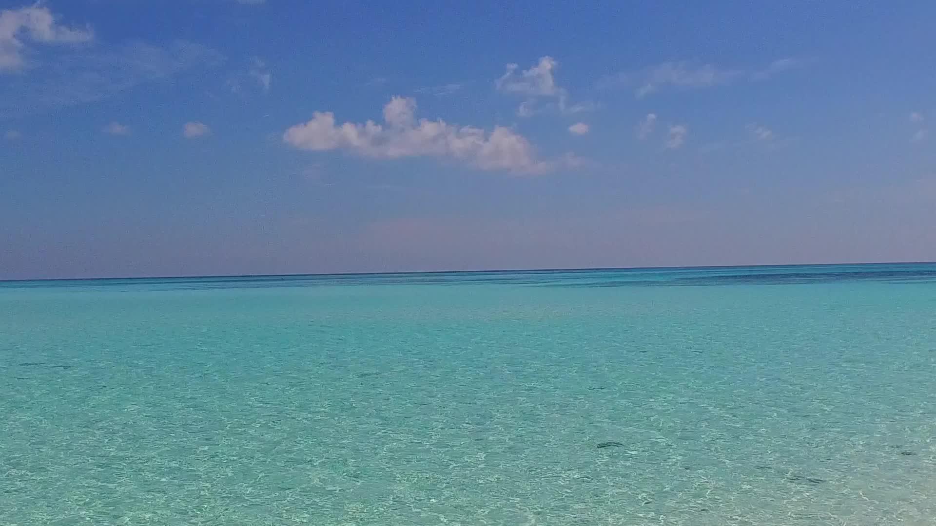 浅水复制宁静海滩度假的空间性质沙洲附近有明亮的沙洲视频的预览图