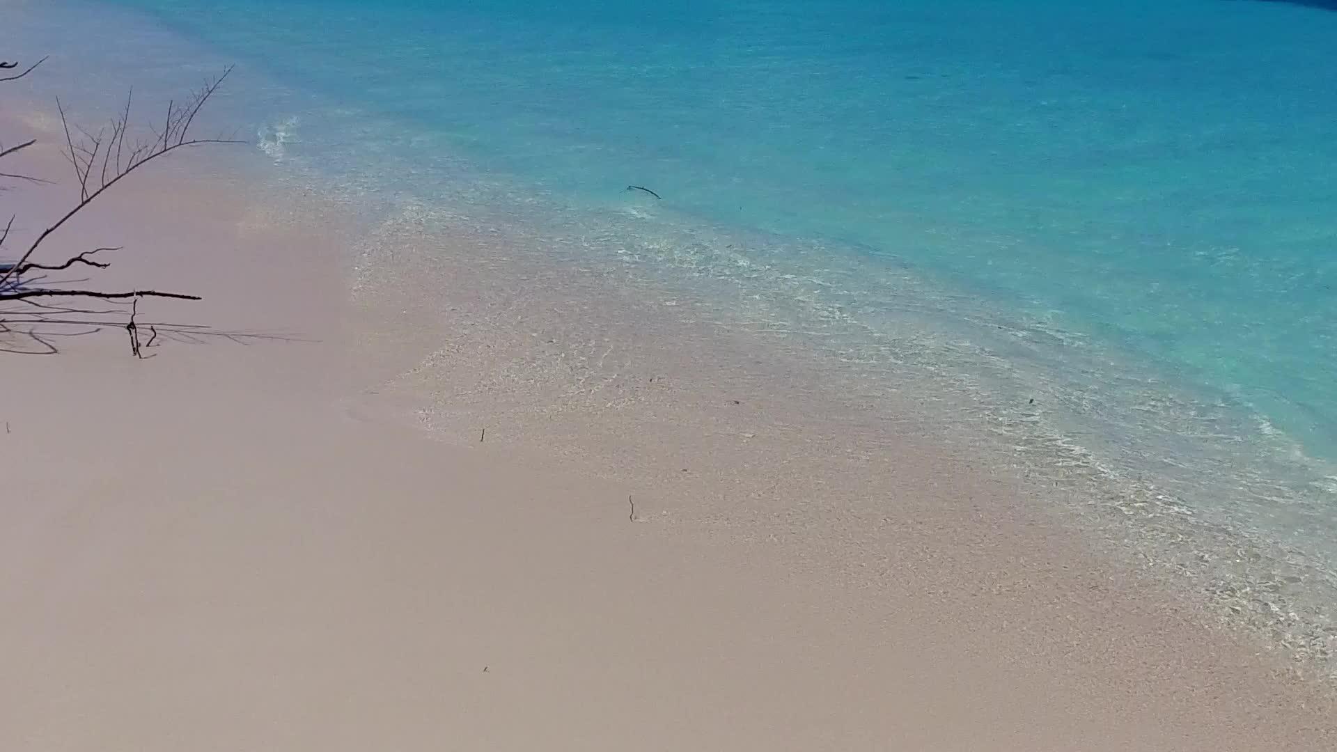 天堂度假胜地海滩冒险旅行宽角蓝海冒险近白色冲浪视频的预览图