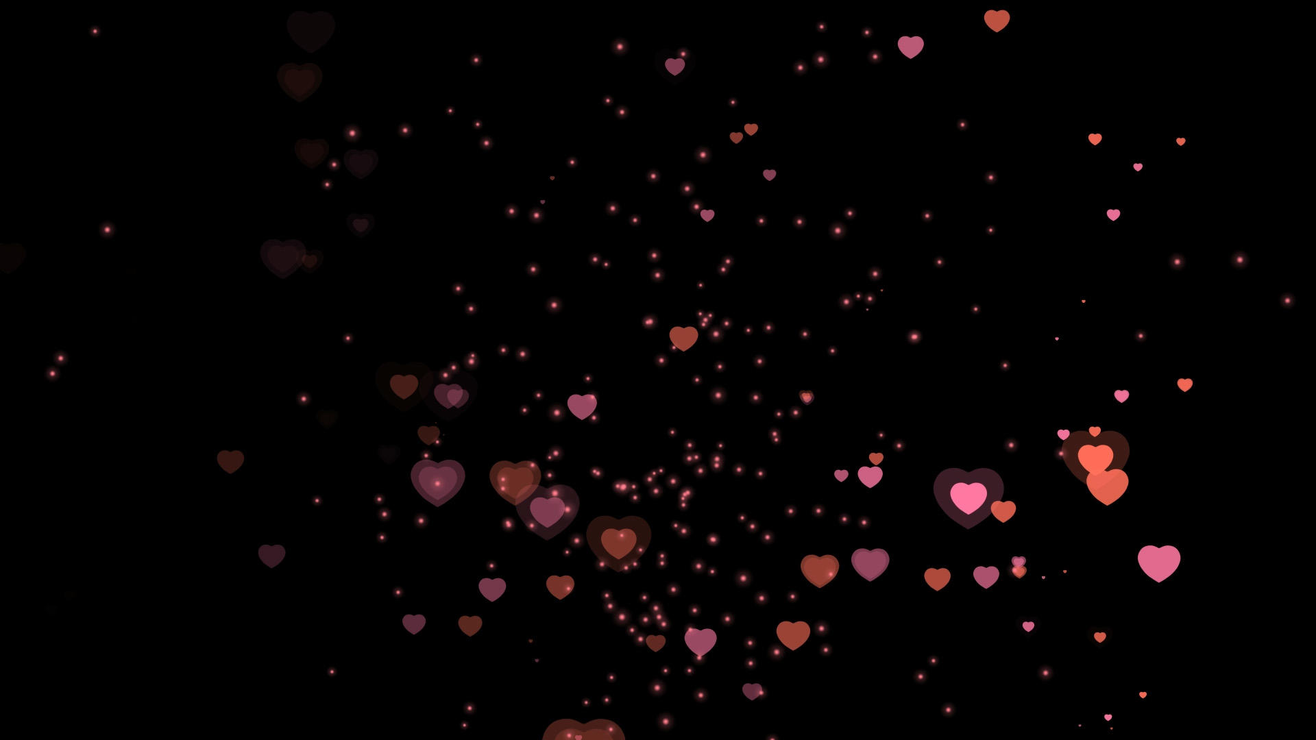 漂浮粒子爱心视频的预览图