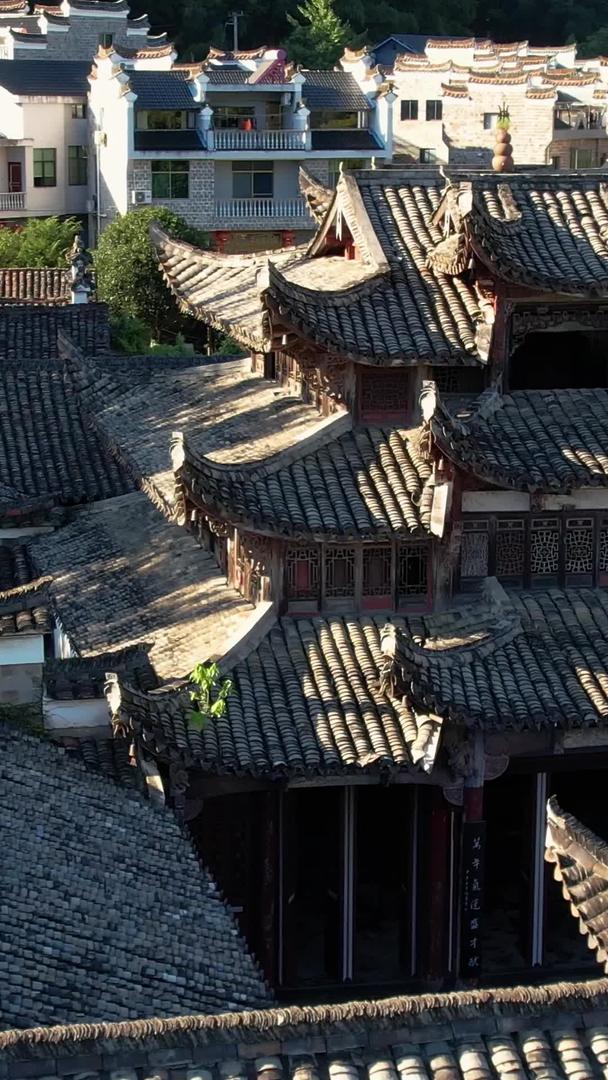 5A浙江衢州28都景区历史古迹文昌阁航拍视频视频的预览图