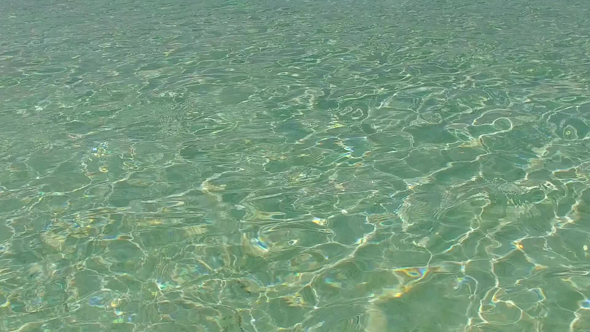 度假村附近有一个白色的海滩蓝色的海洋充满了异国情调视频的预览图