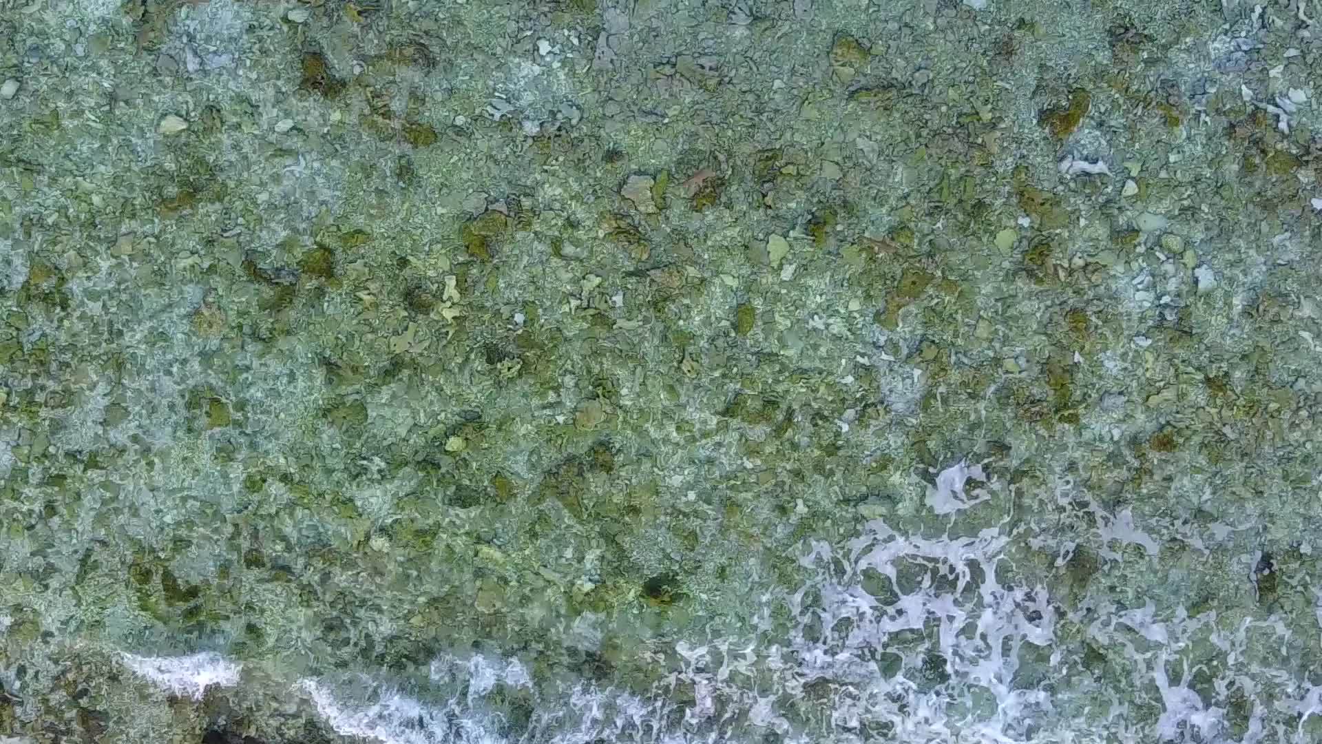 在蓝绿色的水中航行沙巴附近有明亮的沙子背景的蓝色绿色水校对Portnoy视频的预览图