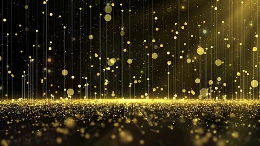 金色大气粒子动态光效花朵背景视频素材视频的预览图
