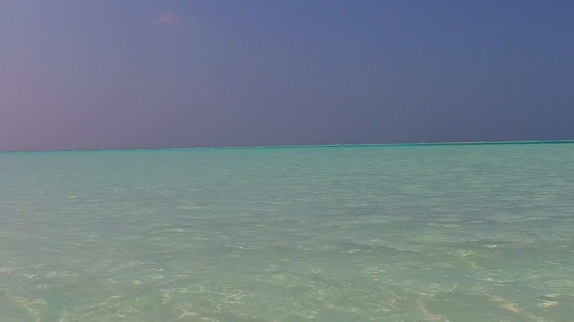 阳光明媚的热带海岸海滩视频的预览图