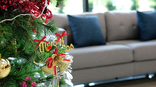 12月客厅举行圣诞庆祝活动xmas假日庆典视频的预览图