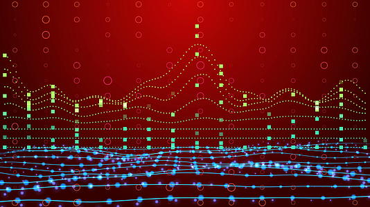 抽象的红色背景与流程线视频的预览图
