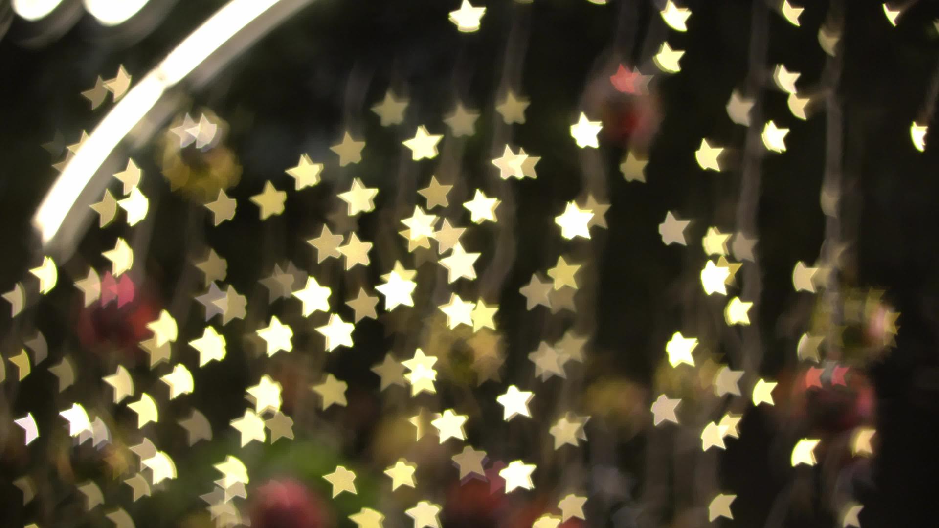 圣诞节恒星bokeh背景视频的预览图