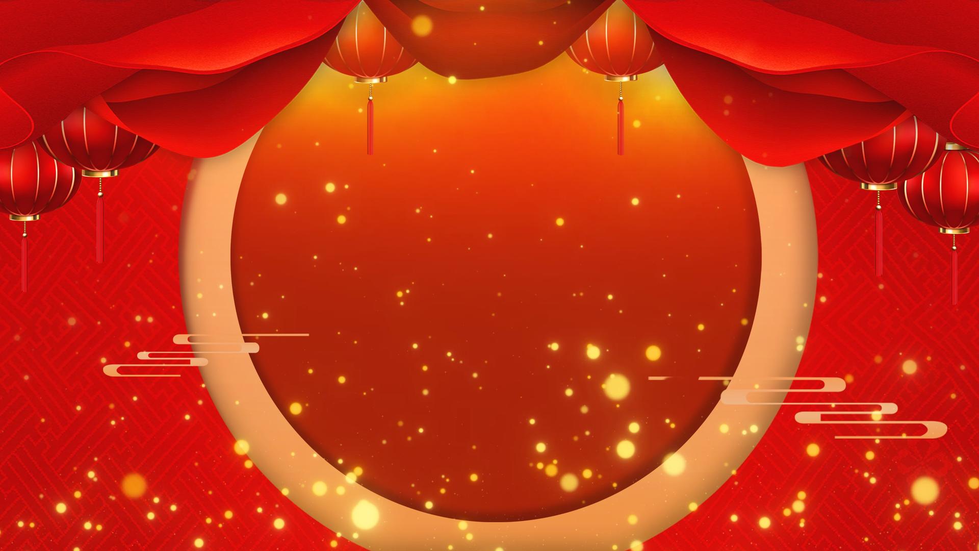 龙年中国风红色背景视频的预览图