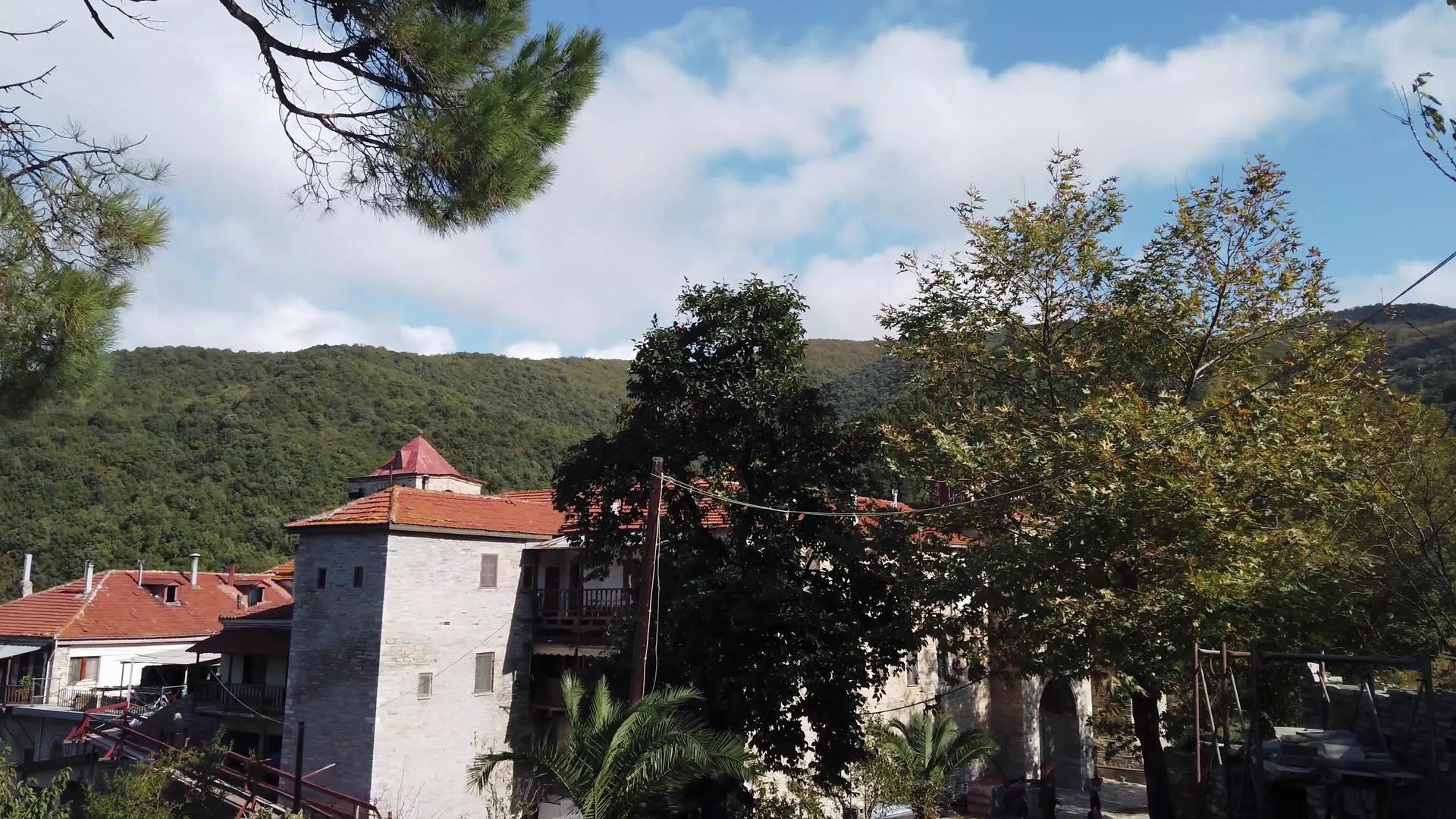 Konstamonitou修道院位于圣山的古希腊神殿视频的预览图