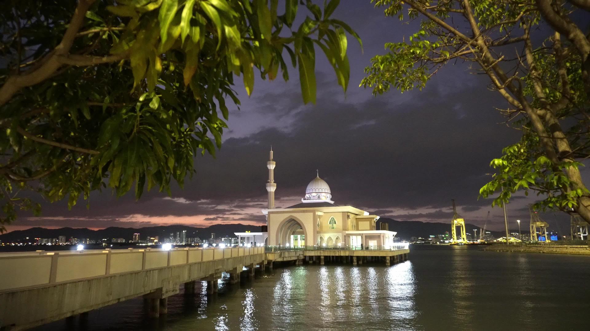 清真寺漂浮黄花视频的预览图