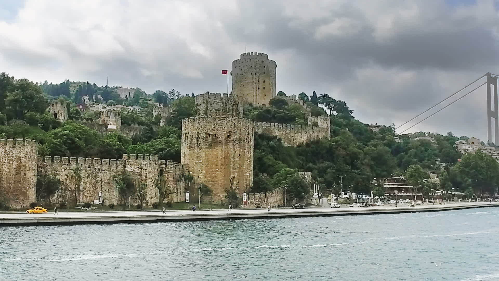 朗米利堡垒在伊斯坦布尔Bosphorus视频的预览图