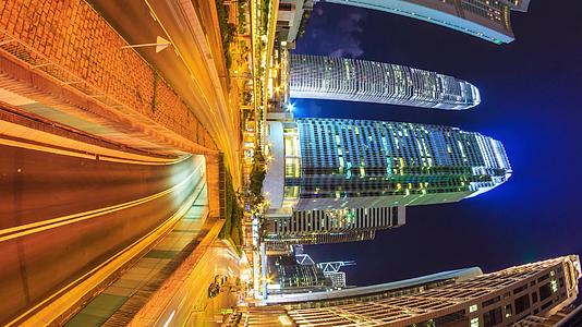 香港通夜交通市风4k在时间和时间之间声音被打断垂直屏幕视频的预览图