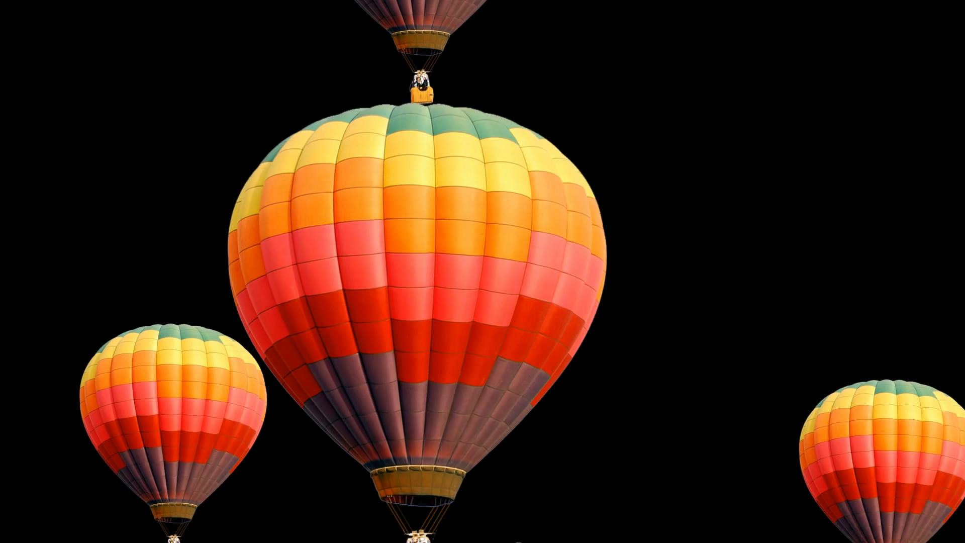 透明通道上升的热气球视频素材视频的预览图