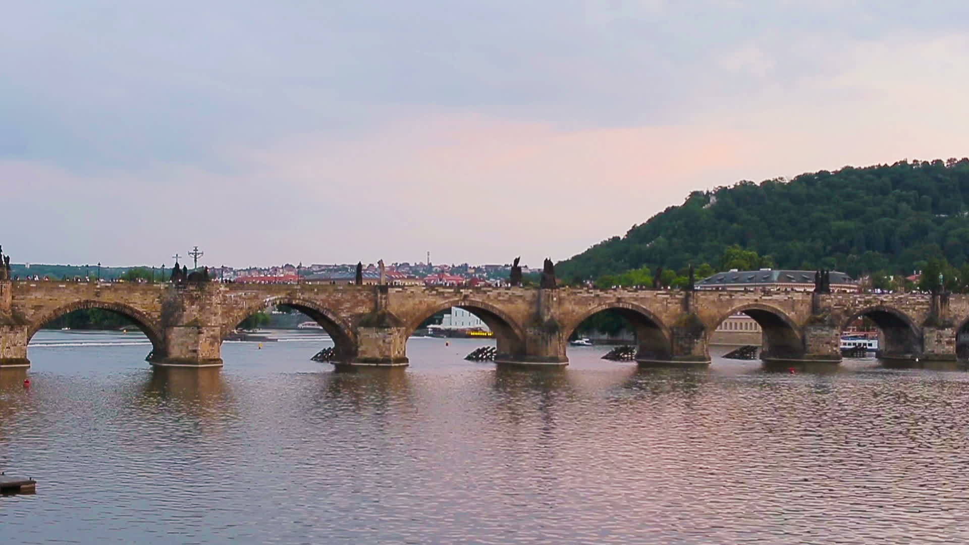 捷克共和国日落在古城视频的预览图