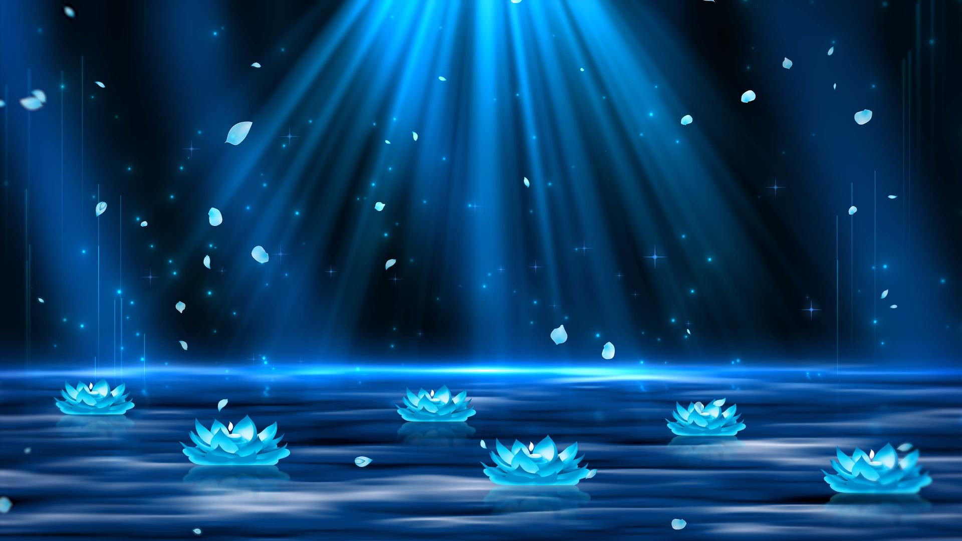 蓝色粒子美丽的古典舞蹈背景视频视频的预览图