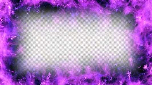 紫色梦幻火焰边框视频的预览图