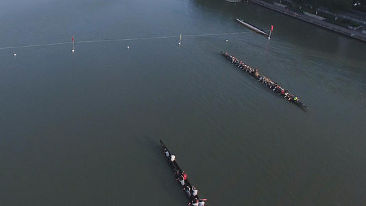 端午节龙舟竞赛4K航拍视频的预览图