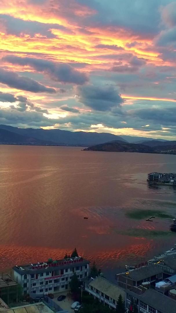 【旅游宣传片】云南洱海航拍夕阳集合视频的预览图