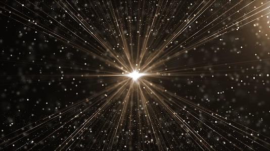 金色粒子光线汇聚视频的预览图